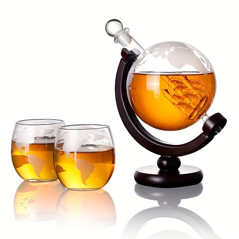 Decanter Globe Set - Globe Decanter Sailing Viski Bardağı Dağıtıcılı