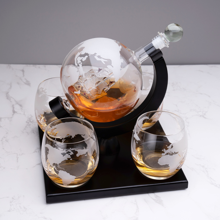 Decanter Globe Set - Fabrika Satış Özel 850 ML Yüksek