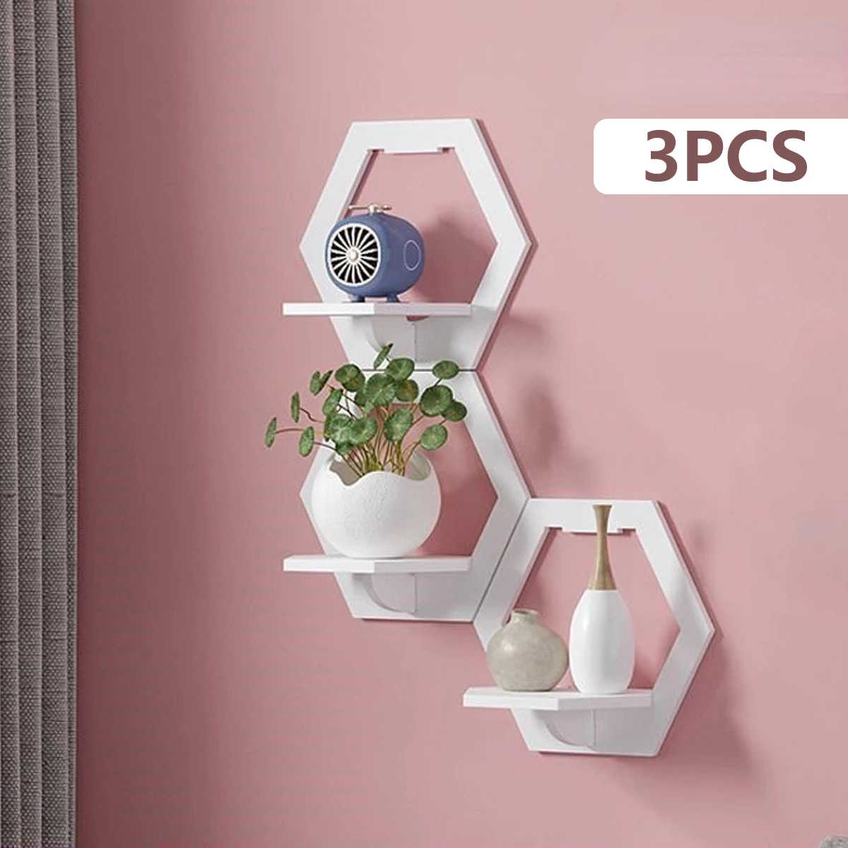 3 adet Altıgen duvar rafı Yumr - Home Bar Shelf incelemesi ve fiyatı