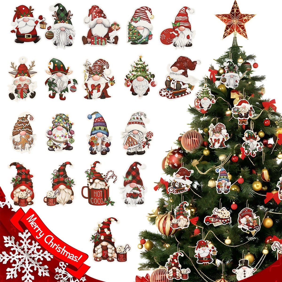 12 adet noel Santa Gnomes kağı - Home Bargains incelemesi ve fiyatı